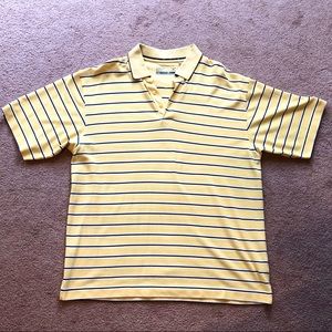 Cutter & Buck Dry Tec Yellow Striped Men’s Polo